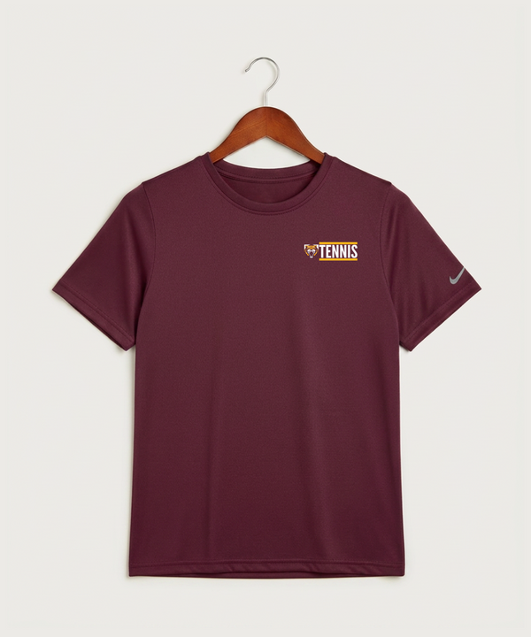 Stewartville High School Tennis (Coed) - Deep Maroon Nike Youth Swoosh Sleeve rLegend Tee NKDX8787