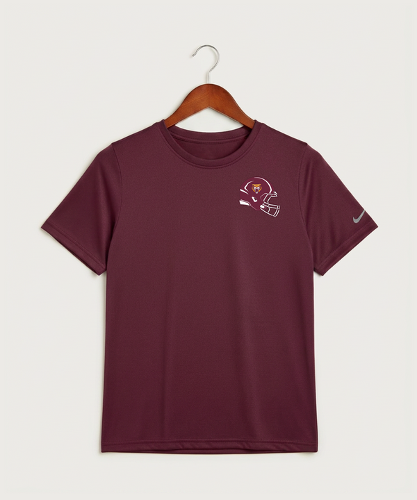 Stewartville High School Football (Boys) - Deep Maroon Nike Youth Swoosh Sleeve rLegend Tee NKDX8787