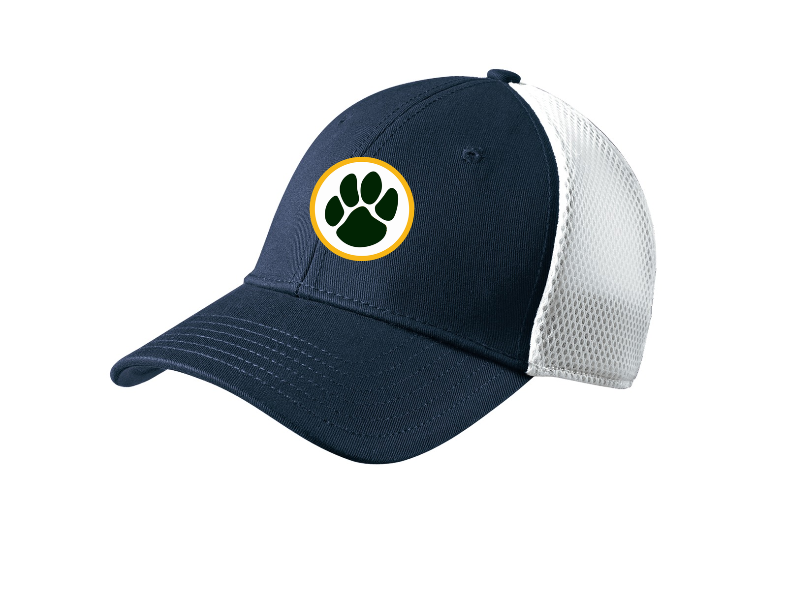 Ashwaubenon High School Football (Boys) - Deep Navy/ White New Era - Stretch Mesh Cap. NE1020