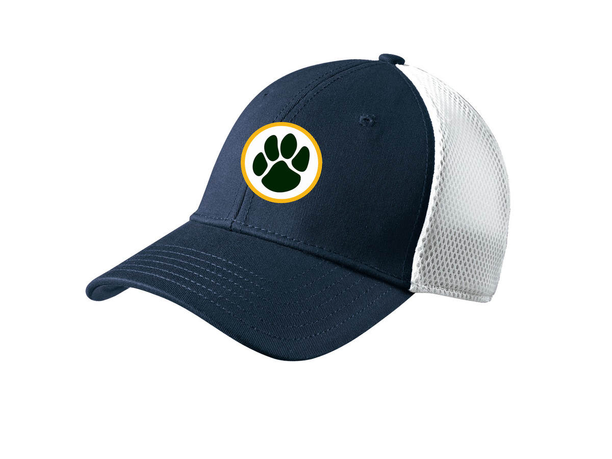 Ashwaubenon High School Football (Boys) - Deep Navy/ White New Era - Stretch Mesh Cap. NE1020