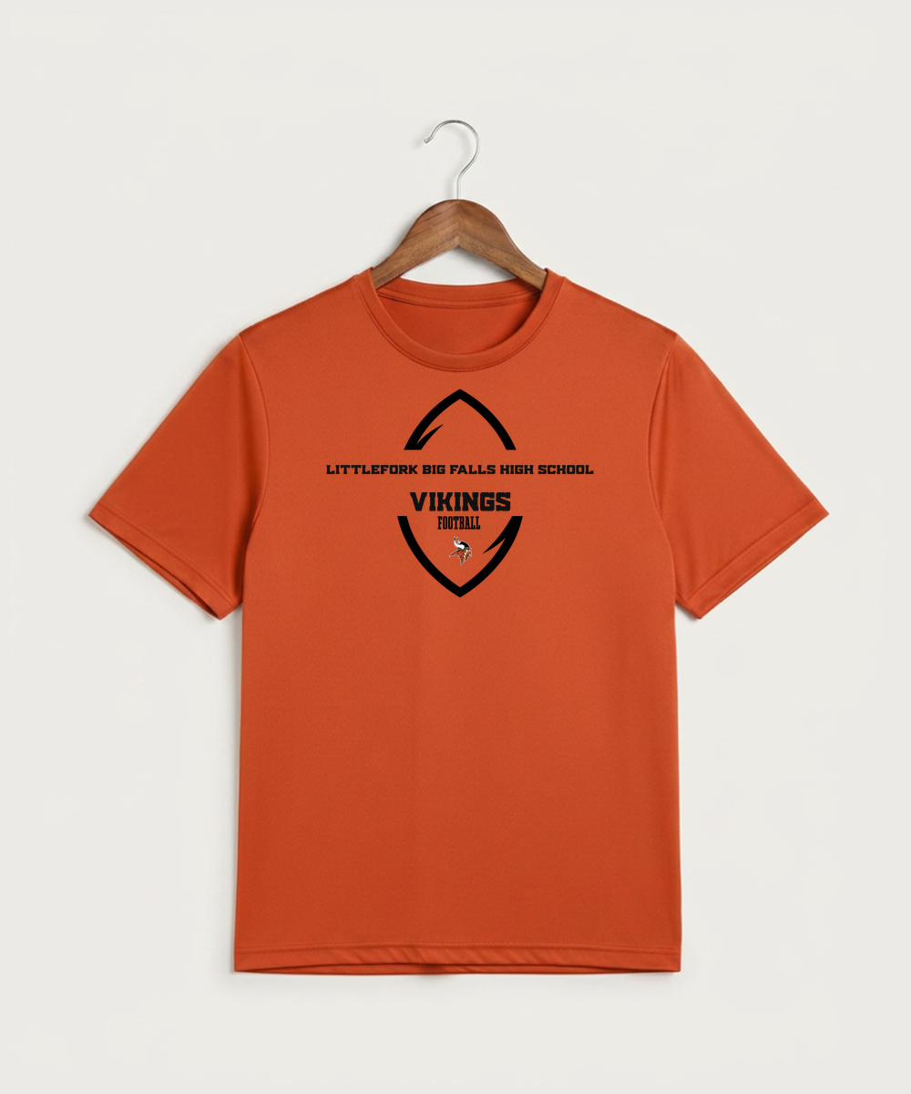 Littlefork Big Falls High School Football (Boys) - Deep Orange Sport-Tek PosiCharge Competitor Tee. ST350