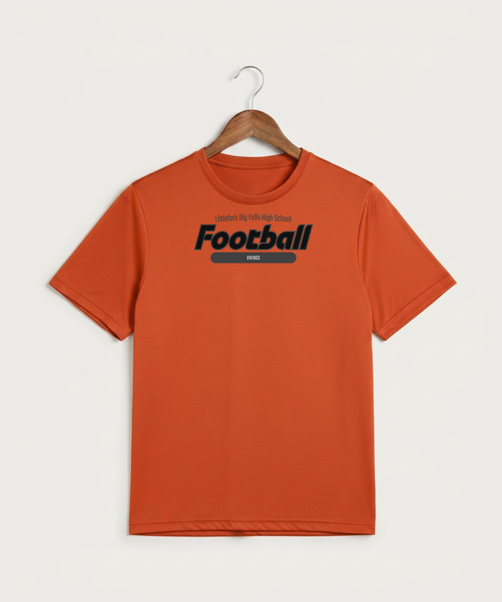 Littlefork Big Falls High School Football (Boys) - Deep Orange Sport-Tek PosiCharge Competitor Tee. ST350