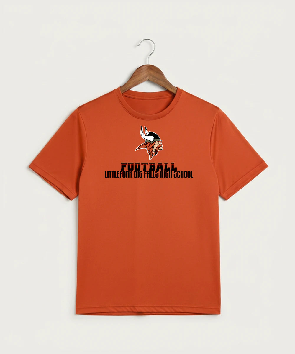 Littlefork Big Falls High School Football (Boys) - Deep Orange Sport-Tek PosiCharge Competitor Tee. ST350