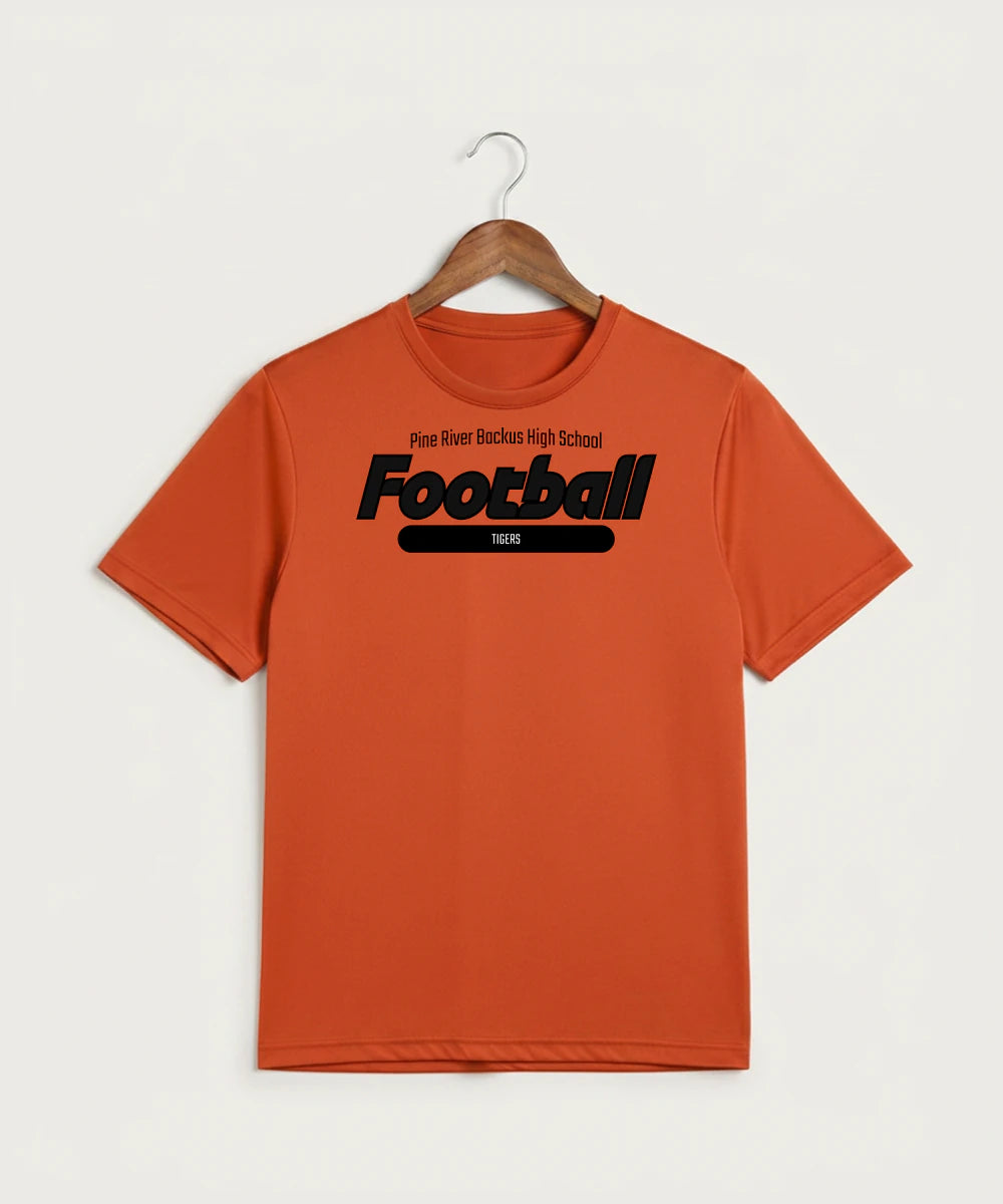 Pine River Backus High School Football (Boys) - Deep Orange Sport-Tek PosiCharge Competitor Tee. ST350