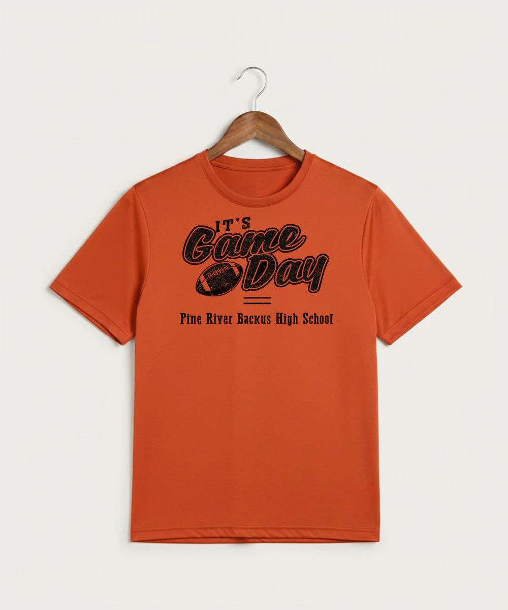 Pine River Backus High School Football (Boys) - Deep Orange Sport-Tek PosiCharge Competitor Tee. ST350