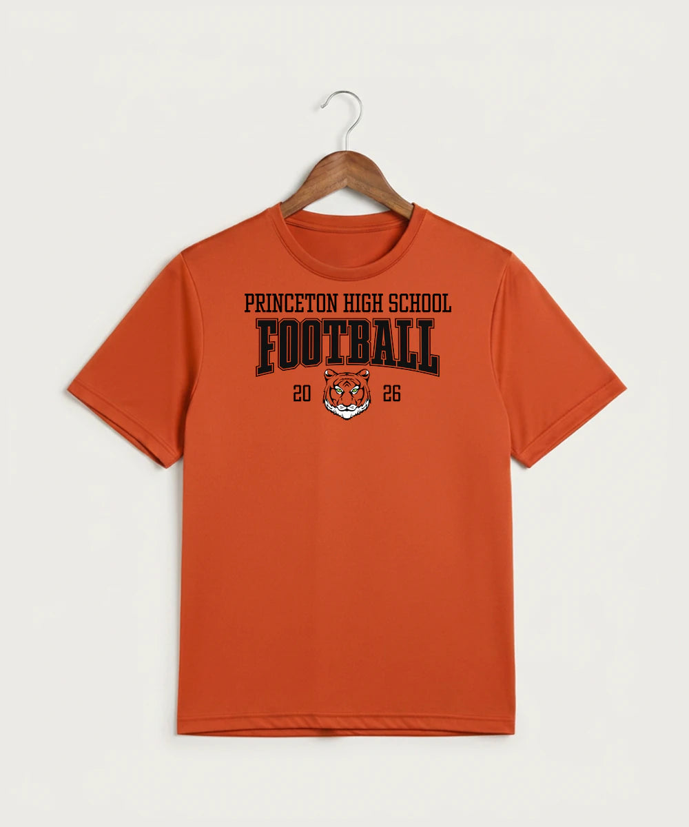 Princeton High School Football (Boys) - Deep Orange Sport-Tek PosiCharge Competitor Tee. ST350