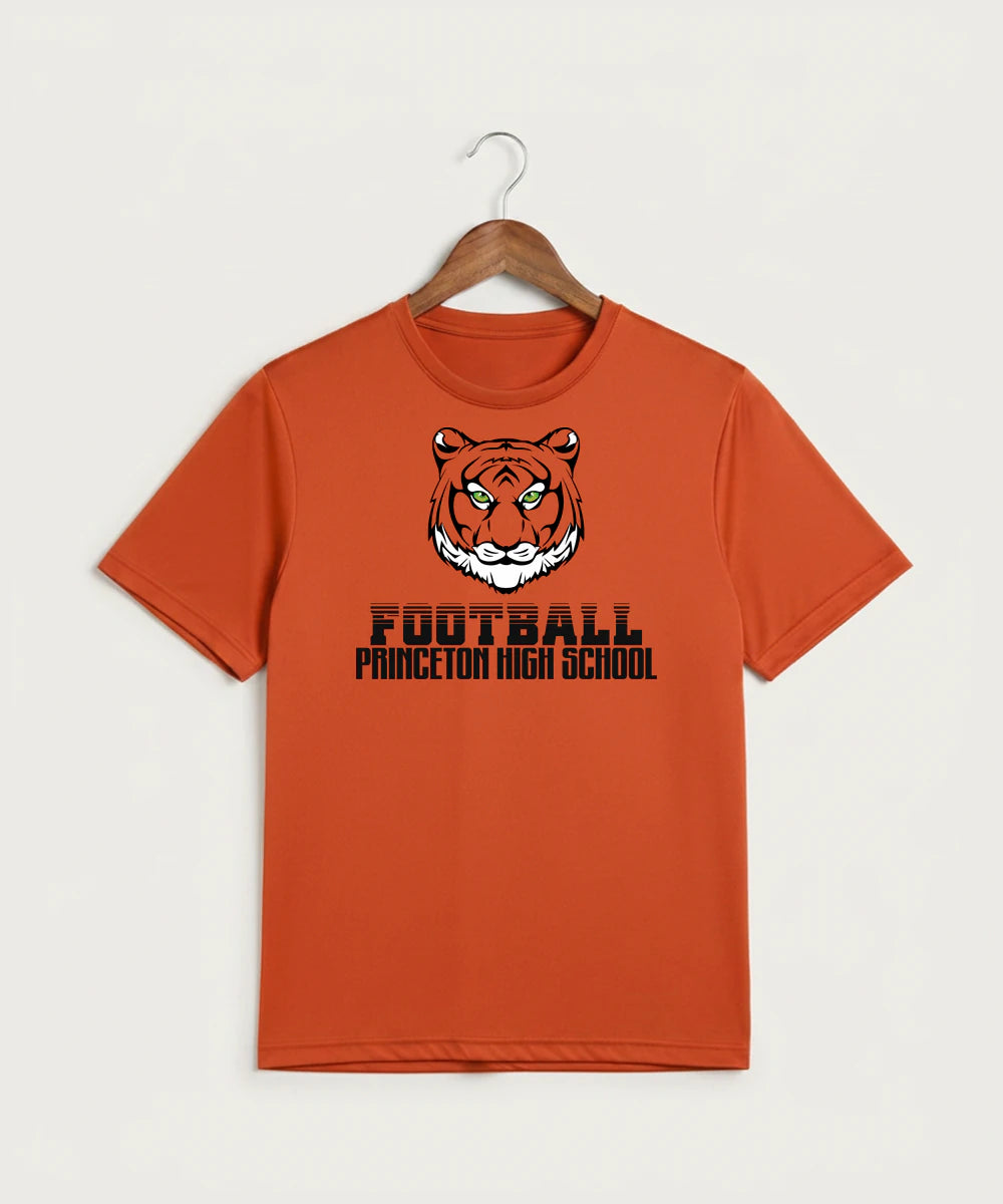 Princeton High School Football (Boys) - Deep Orange Sport-Tek PosiCharge Competitor Tee. ST350