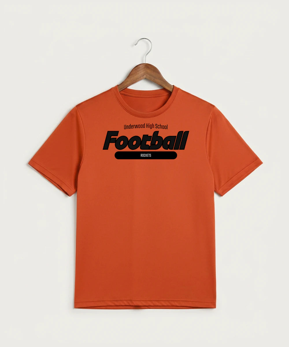 Underwood High School Football (Boys) - Deep Orange Sport-Tek PosiCharge Competitor Tee. ST350