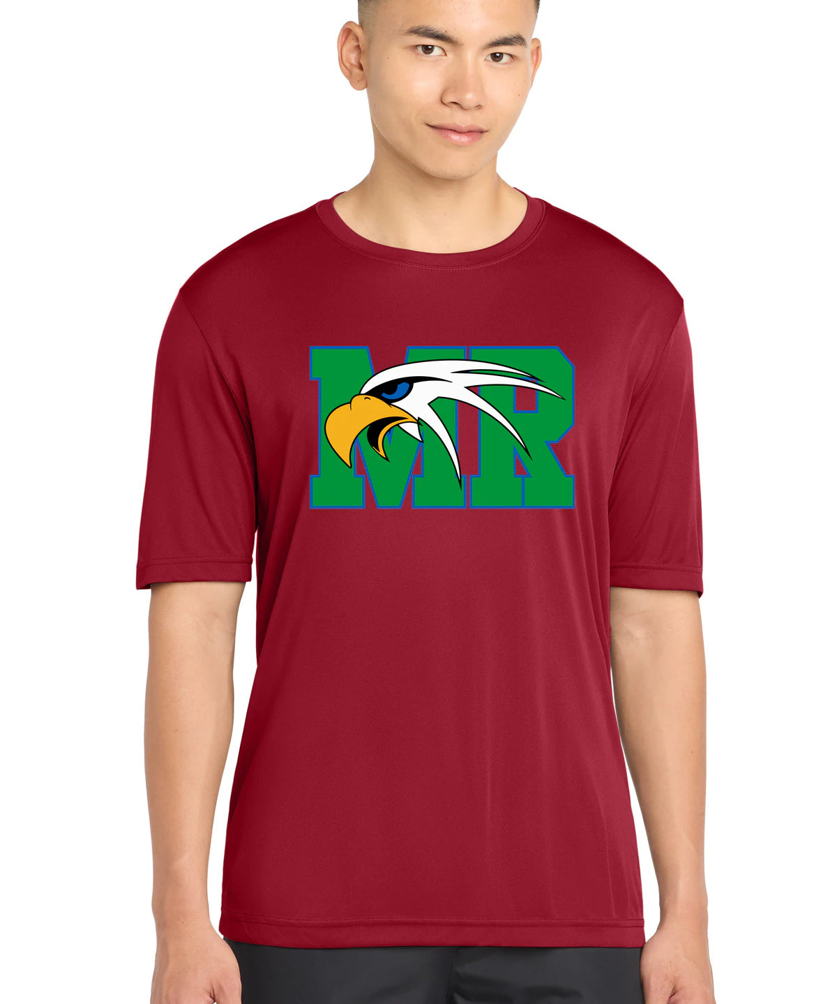 Maple River High School hockey_boys - Deep Red Sport-Tek PosiCharge Competitor Tee. ST350