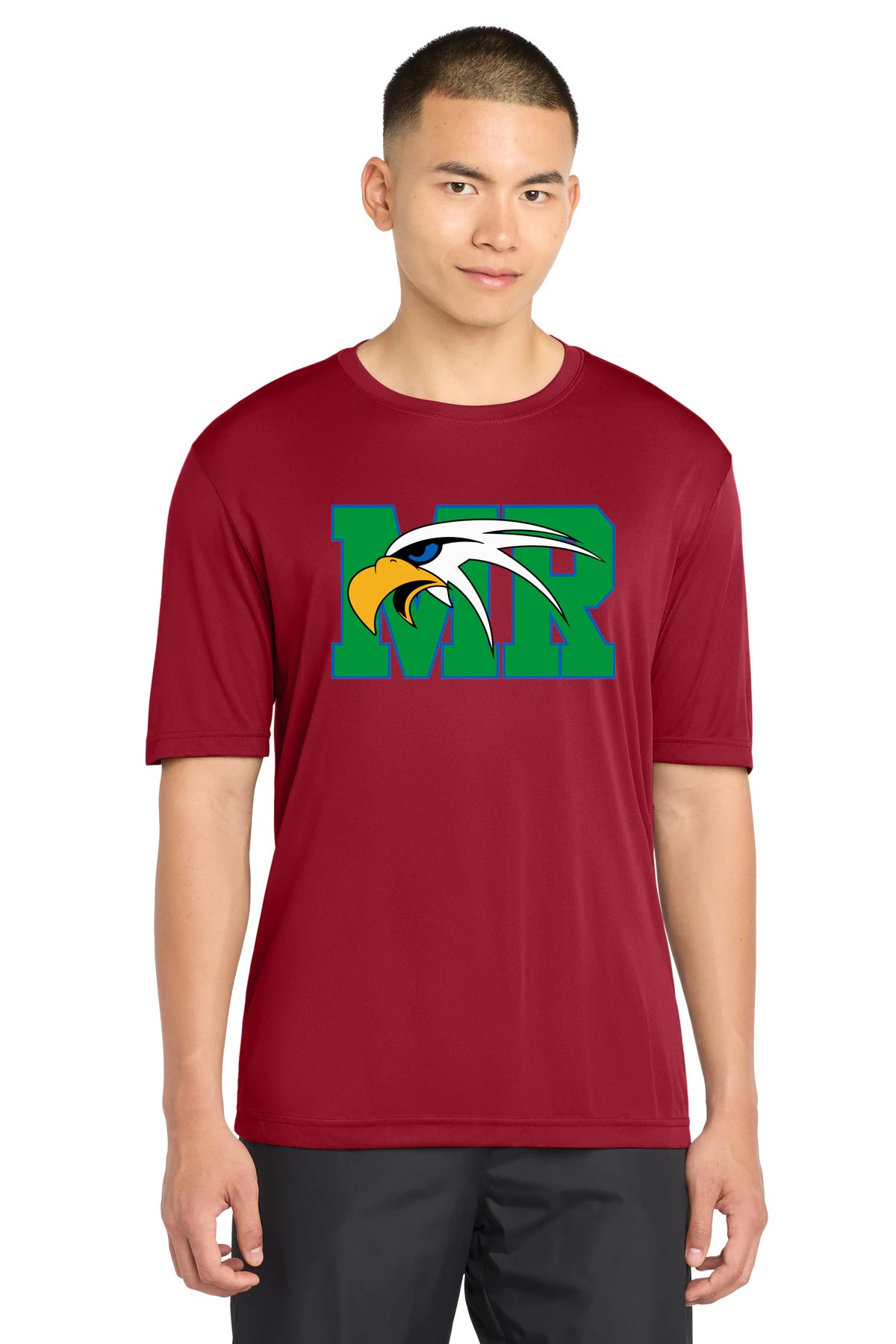 Maple River High School hockey_boys - Deep Red Sport-Tek PosiCharge Competitor Tee. ST350