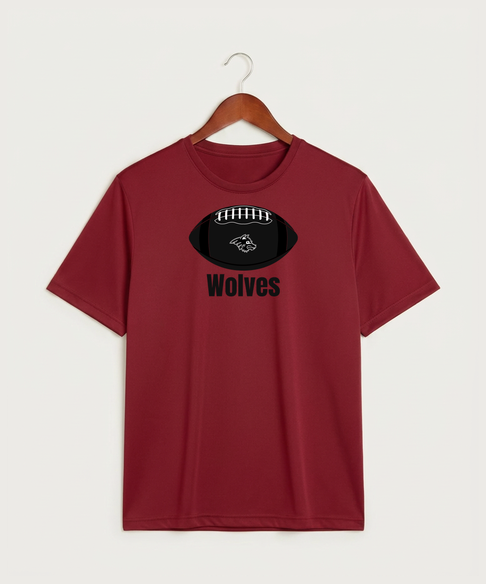Milaca High School Football (Boys) - Deep Red Sport-Tek PosiCharge Competitor Tee. ST350