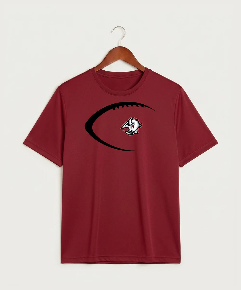 Buffalo High School Football (Boys) - Deep Red Sport-Tek PosiCharge Competitor Tee. ST350