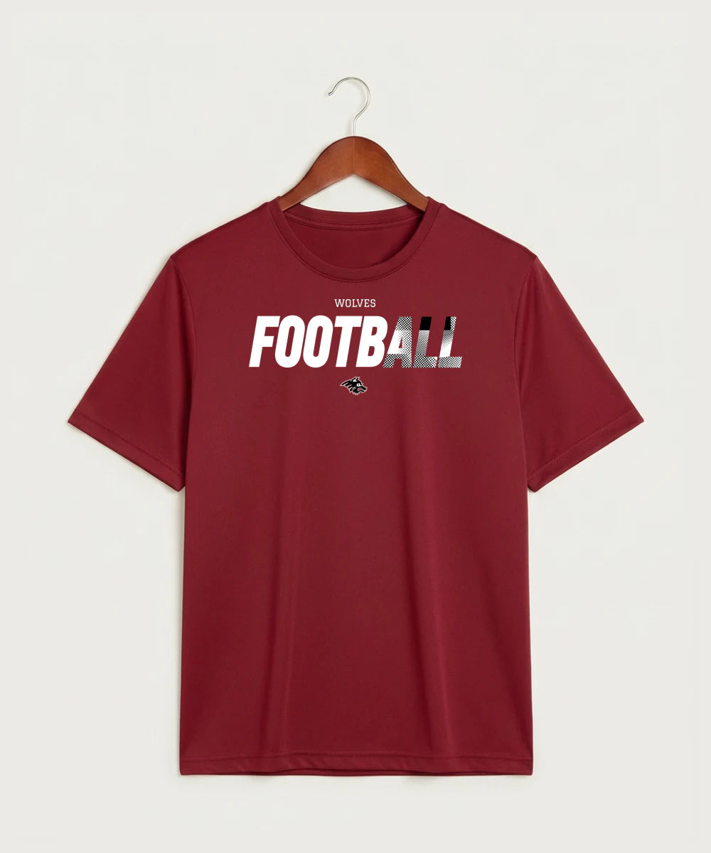 Milaca High School Football (Boys) - Deep Red Sport-Tek PosiCharge Competitor Tee. ST350