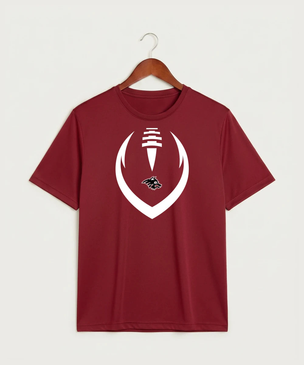 Milaca High School Football (Boys) - Deep Red Sport-Tek PosiCharge Competitor Tee. ST350