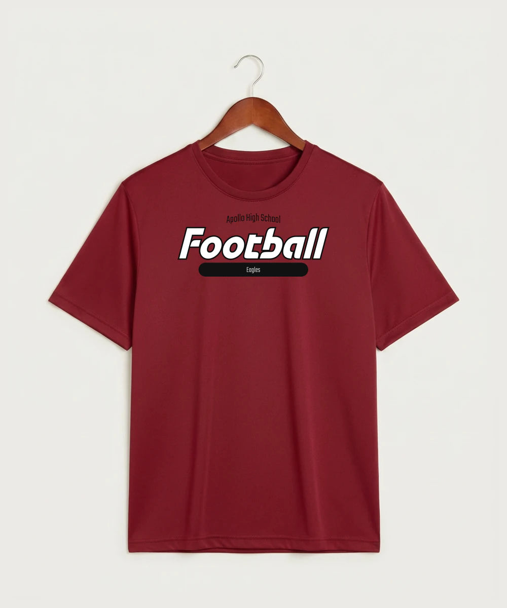 Apollo High School Football (Boys) - Deep Red Sport-Tek PosiCharge Competitor Tee. ST350