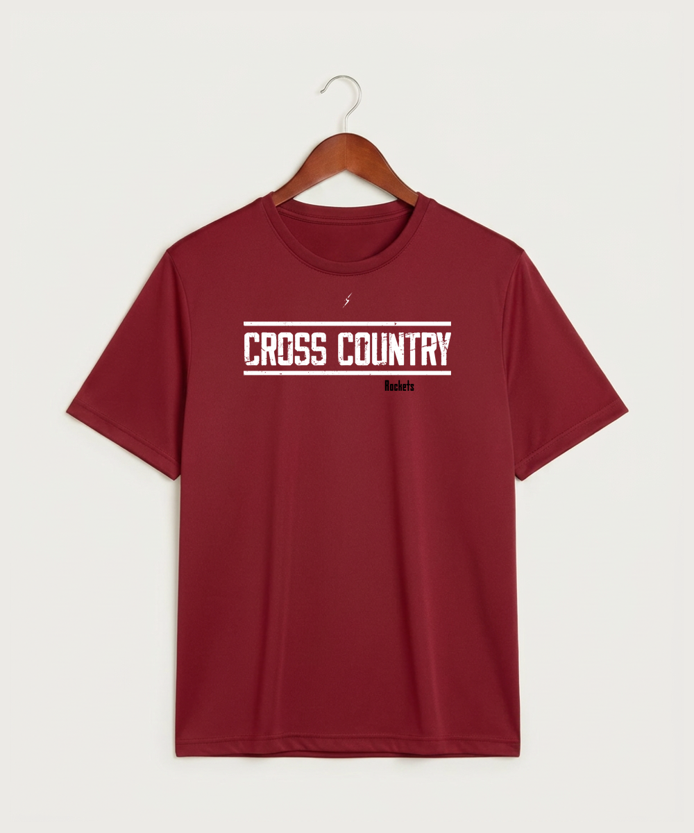 John Marshall High School Cross Country (Coed) - Deep Red Sport-Tek PosiCharge Competitor Tee. ST350