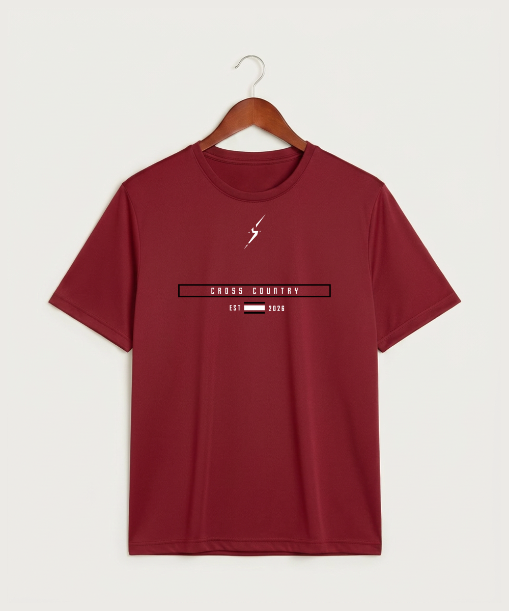 John Marshall High School Cross Country (Coed) - Deep Red Sport-Tek PosiCharge Competitor Tee. ST350
