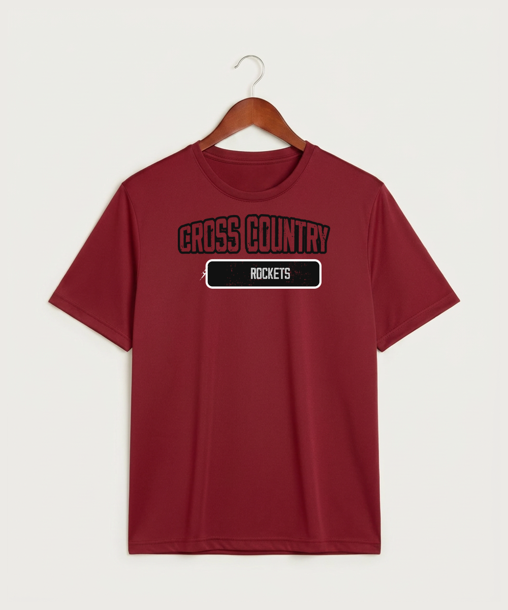 John Marshall High School Cross Country (Coed) - Deep Red Sport-Tek PosiCharge Competitor Tee. ST350
