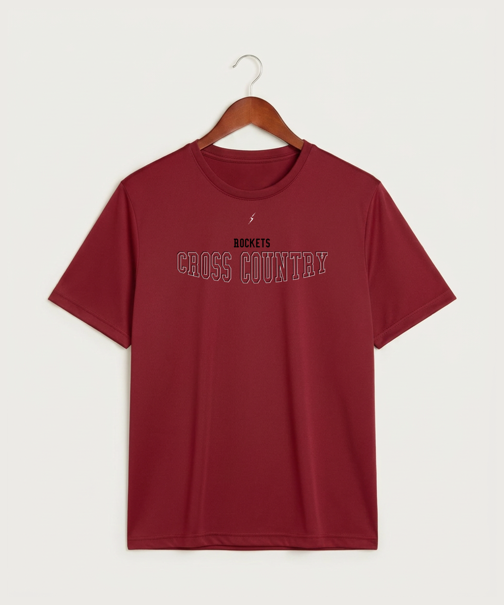John Marshall High School Cross Country (Coed) - Deep Red Sport-Tek PosiCharge Competitor Tee. ST350