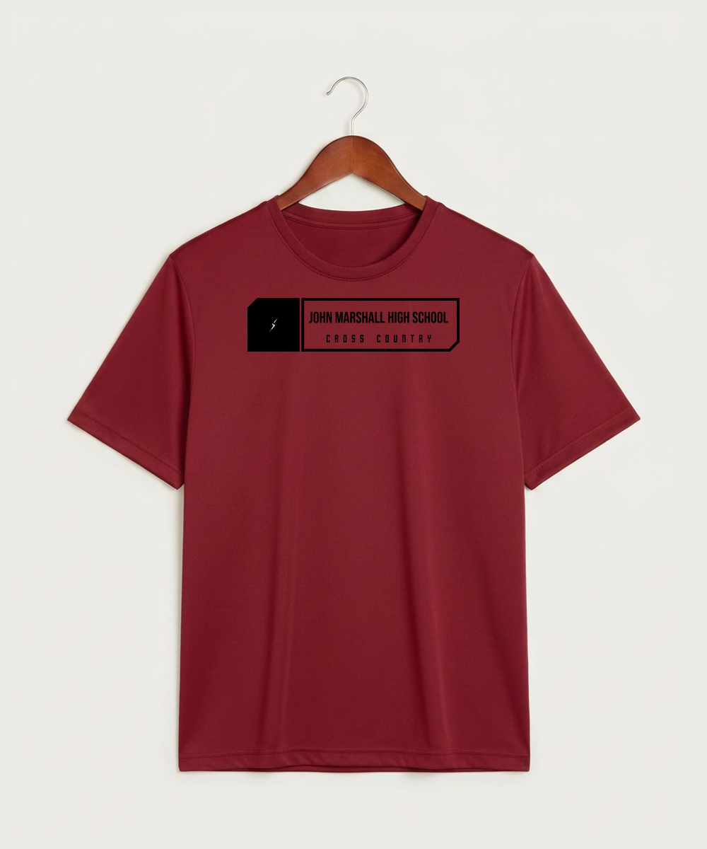 John Marshall High School Cross Country (Coed) - Deep Red Sport-Tek PosiCharge Competitor Tee. ST350
