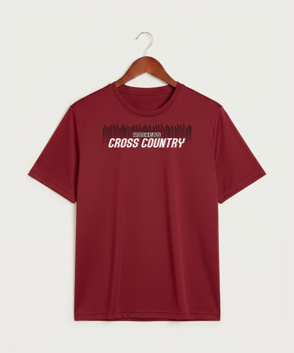 John Marshall High School Cross Country (Coed) - Deep Red Sport-Tek PosiCharge Competitor Tee. ST350