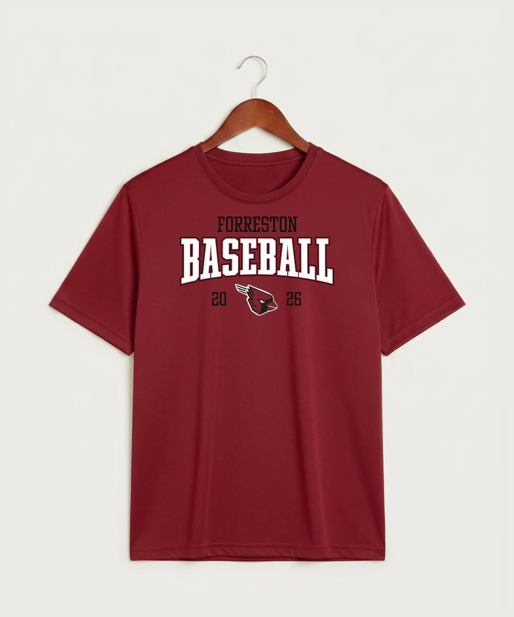 Forreston Baseball - Deep Red Sport-Tek PosiCharge Competitor Tee. ST350