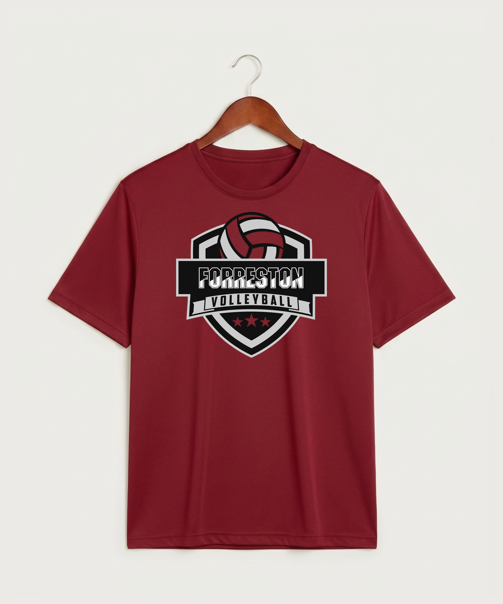 Forreston Volleyball - Deep Red Sport-Tek PosiCharge Competitor Tee. ST350