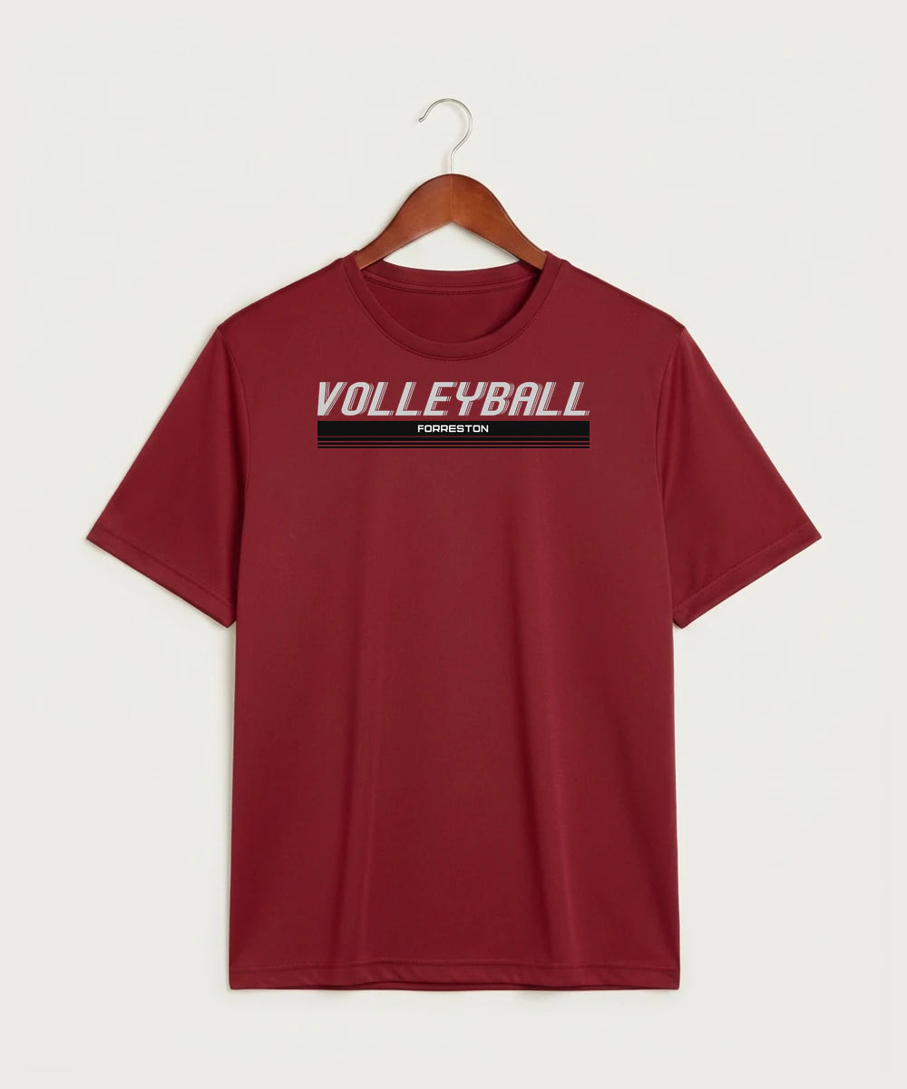 Forreston Volleyball - Deep Red Sport-Tek PosiCharge Competitor Tee. ST350