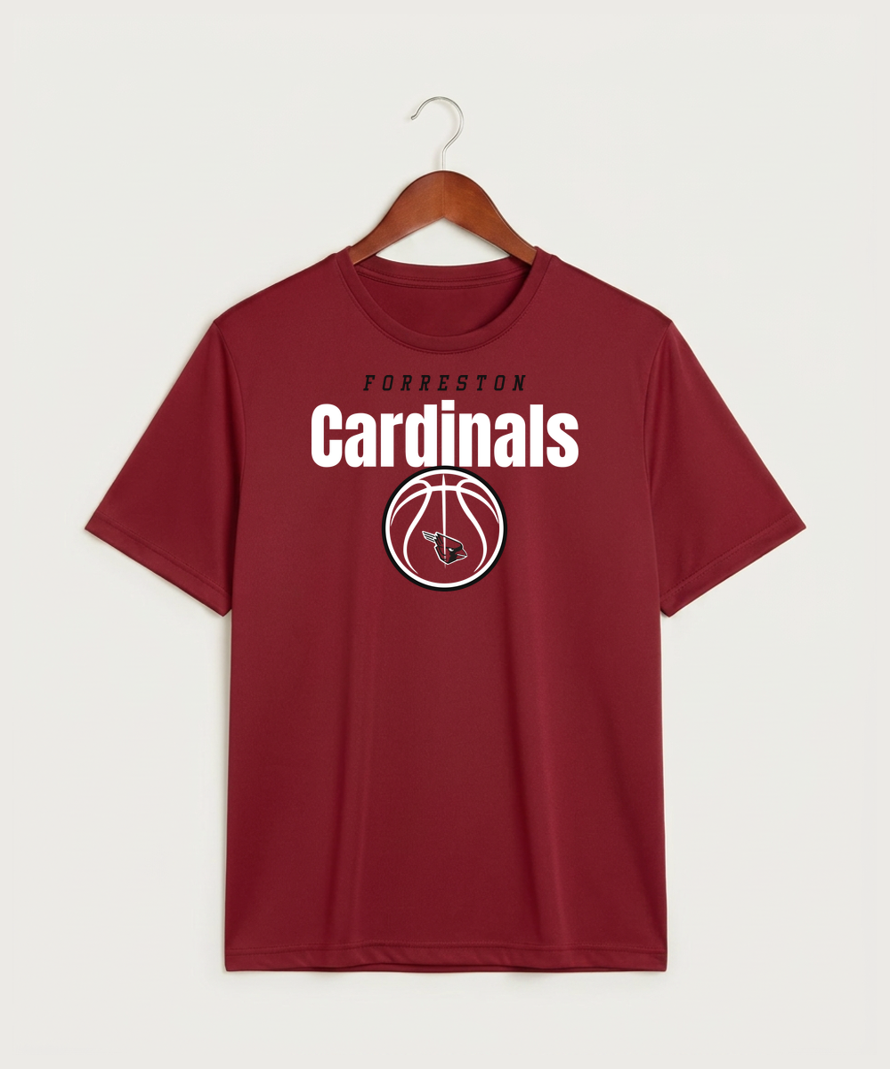 Forreston Basketball - Deep Red Sport-Tek PosiCharge Competitor Tee. ST350