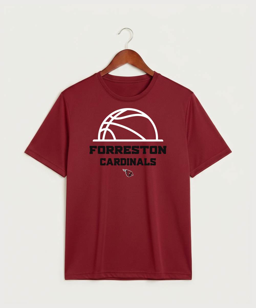 Forreston Basketball - Deep Red Sport-Tek PosiCharge Competitor Tee. ST350