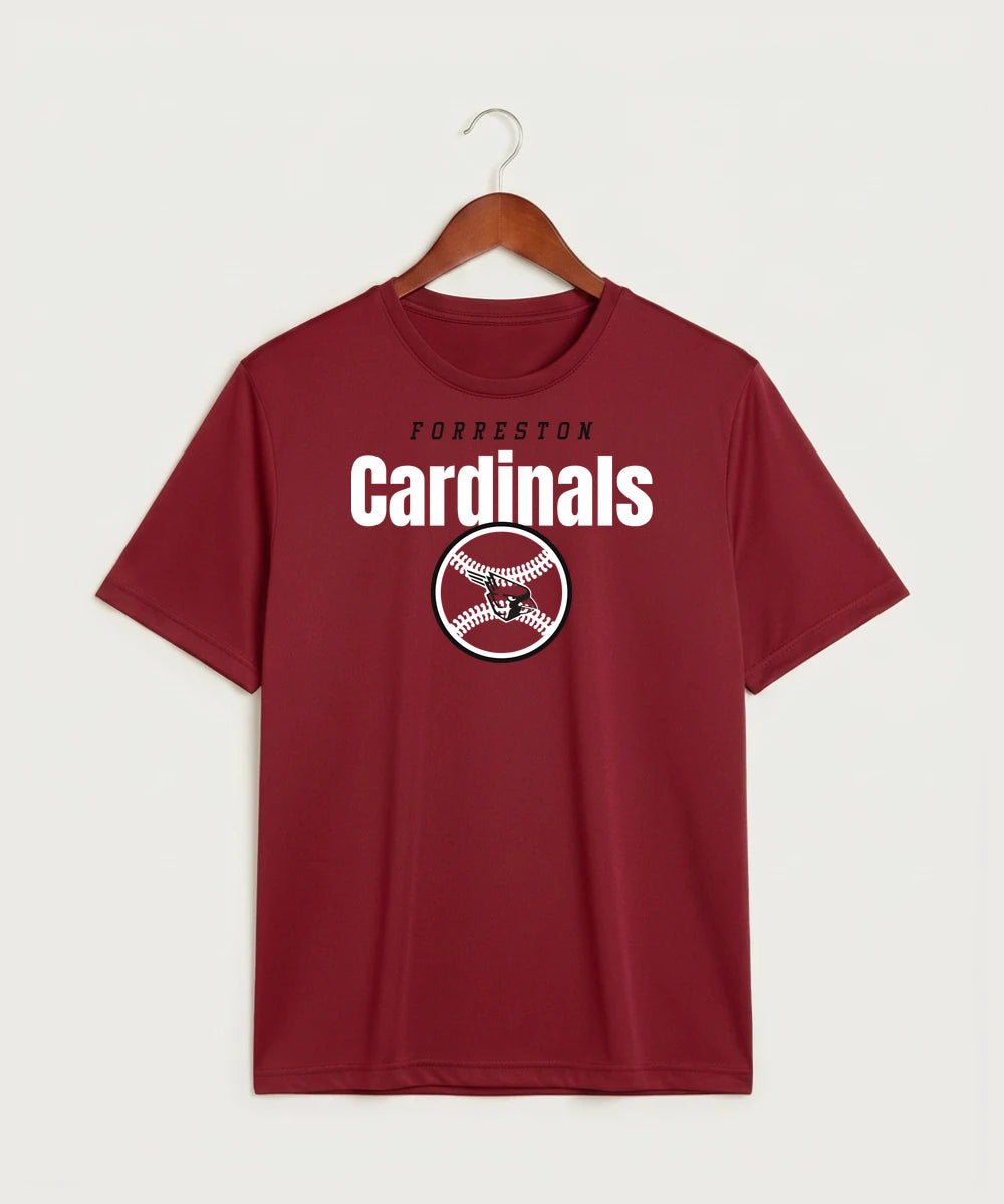 Forreston Baseball - Deep Red Sport-Tek PosiCharge Competitor Tee. ST350