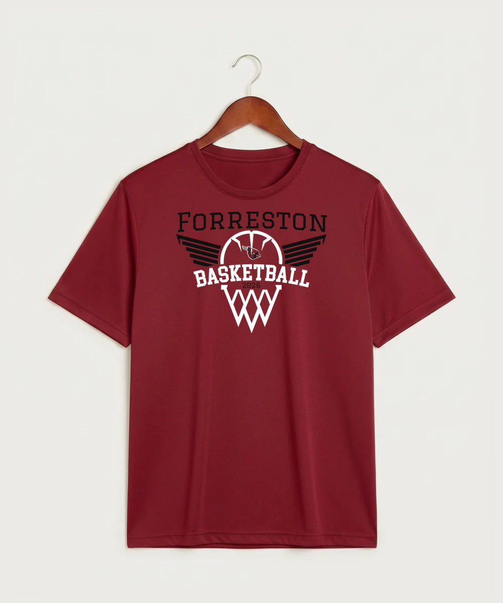 Forreston Basketball - Deep Red Sport-Tek PosiCharge Competitor Tee. ST350