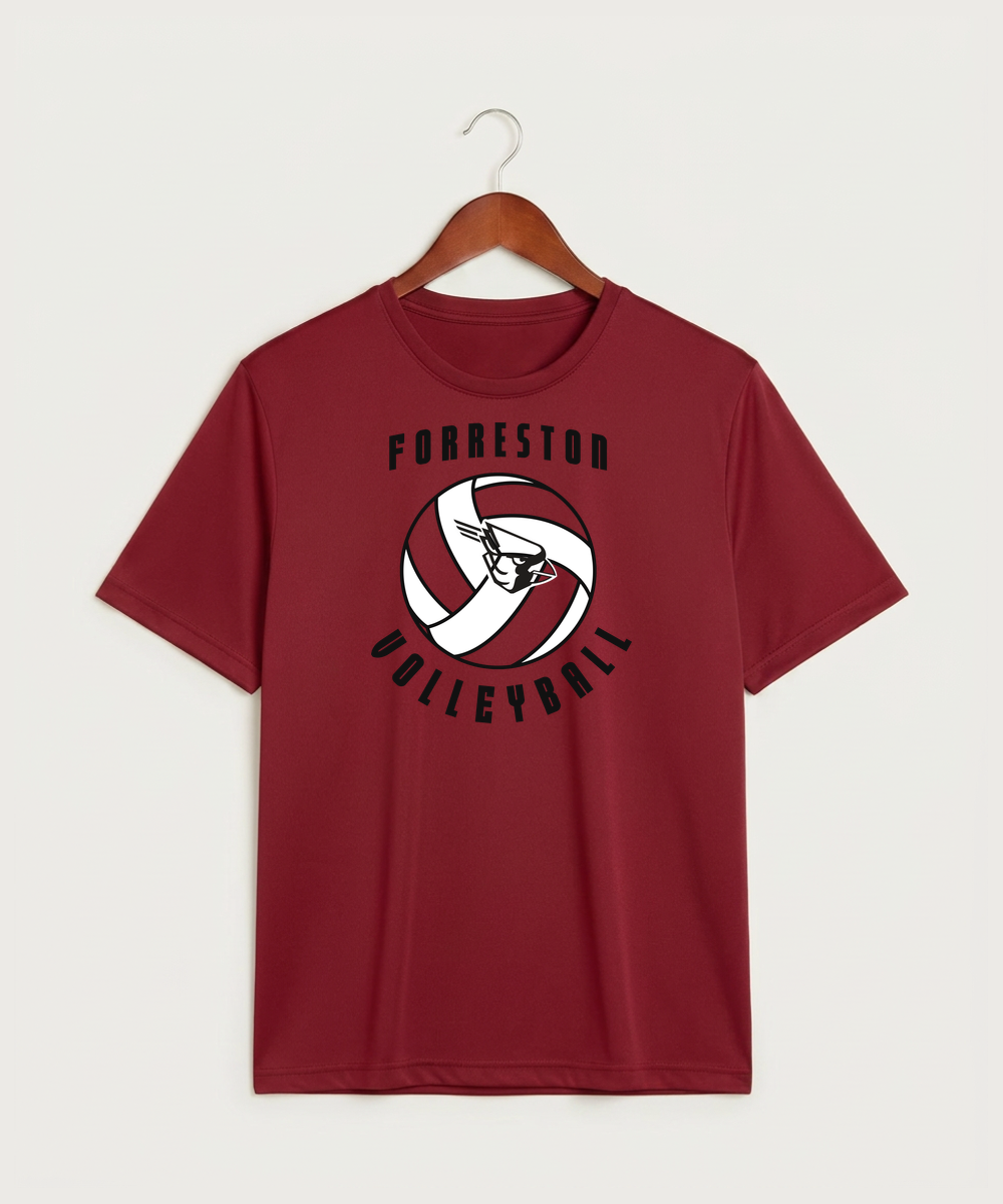 Forreston Volleyball - Deep Red Sport-Tek PosiCharge Competitor Tee. ST350