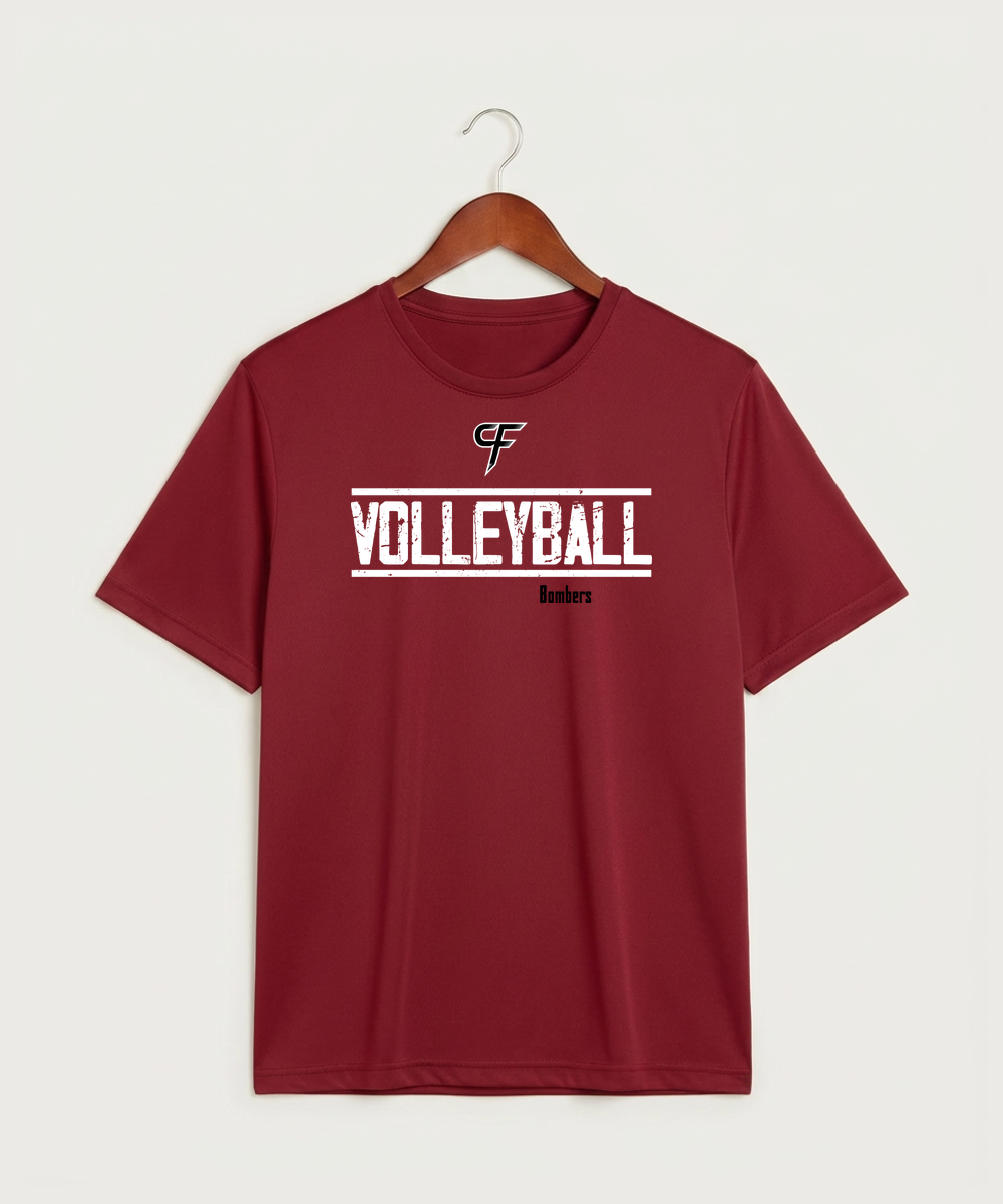Cannon Falls High School Volleyball (Girls) - Deep Red Sport-Tek PosiCharge Competitor Tee. ST350