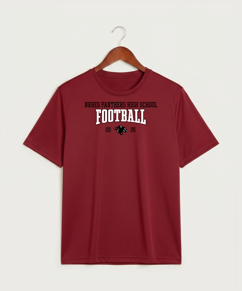 Nrheg Panthers High School Football (Boys) - Deep Red Sport-Tek PosiCharge Competitor Tee. ST350