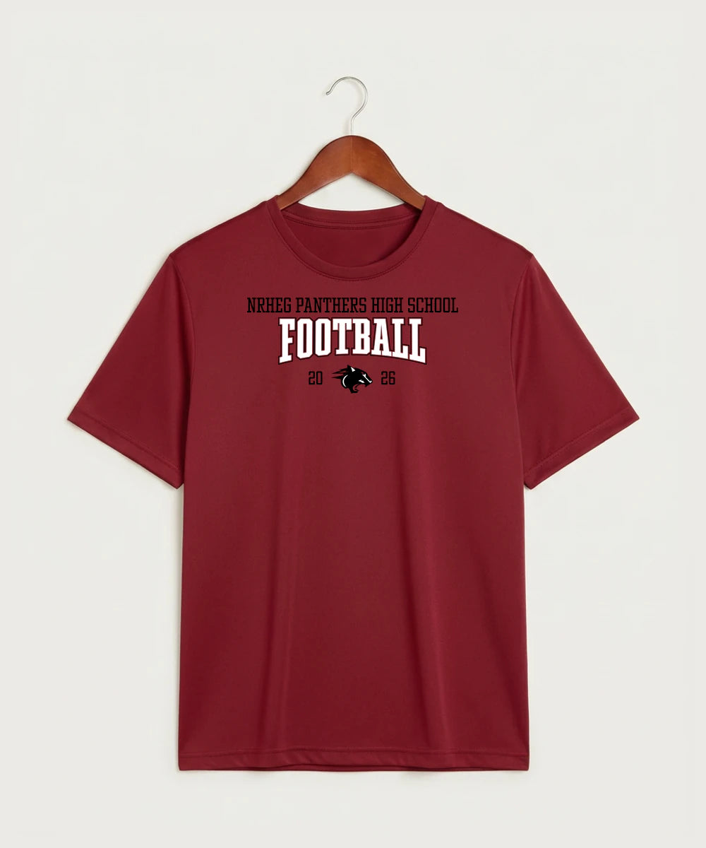 Nrheg Panthers High School Football (Boys) - Deep Red Sport-Tek PosiCharge Competitor Tee. ST350