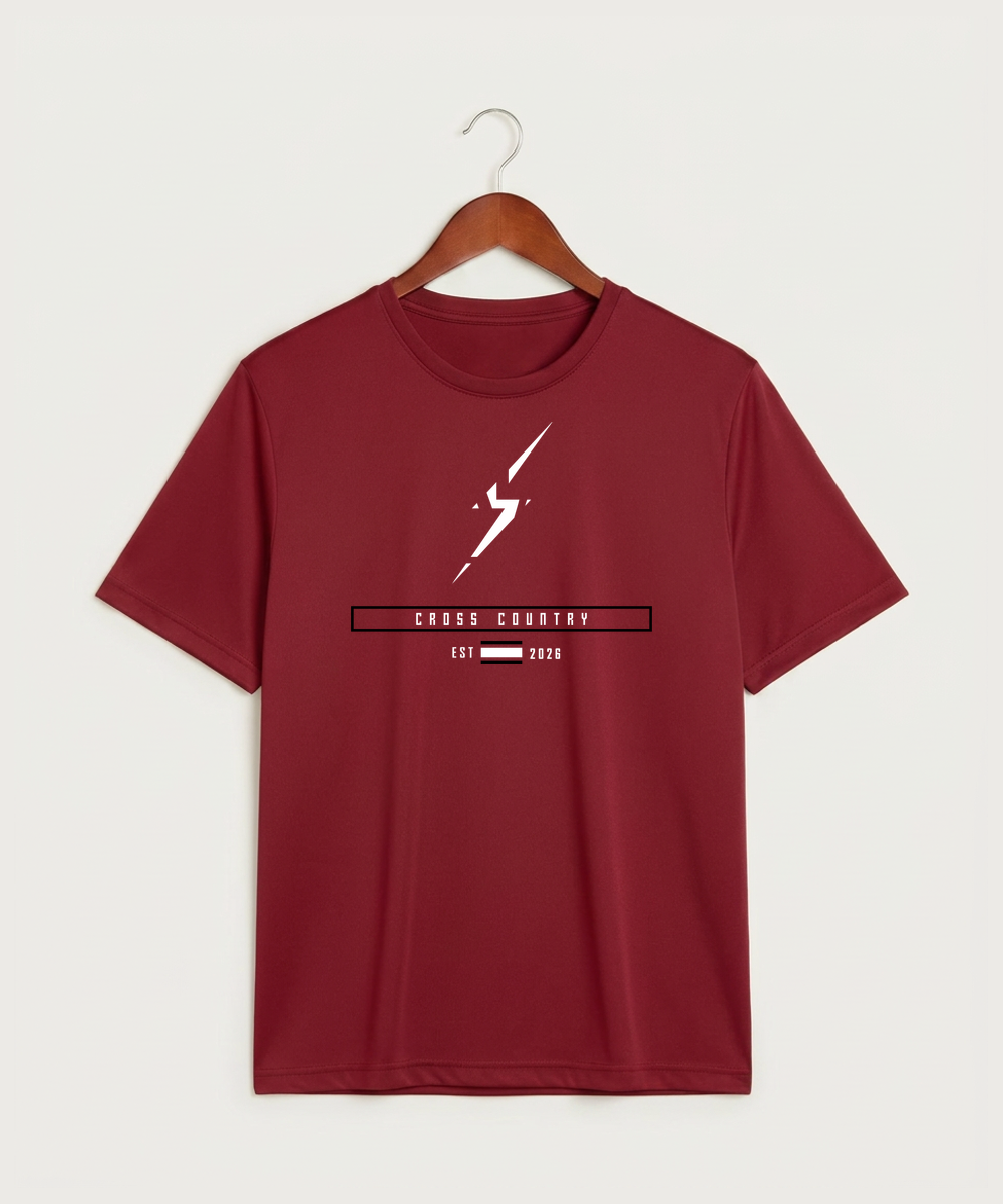 John Marshall High School Cross Country (Coed) - Deep Red Sport-Tek PosiCharge Competitor Tee. ST350
