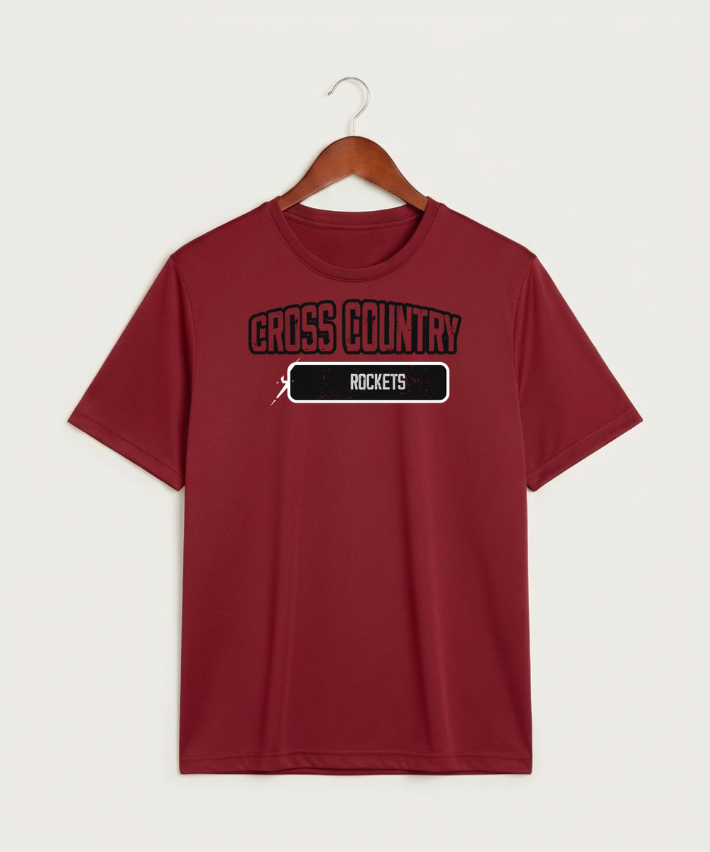 John Marshall High School Cross Country (Coed) - Deep Red Sport-Tek PosiCharge Competitor Tee. ST350