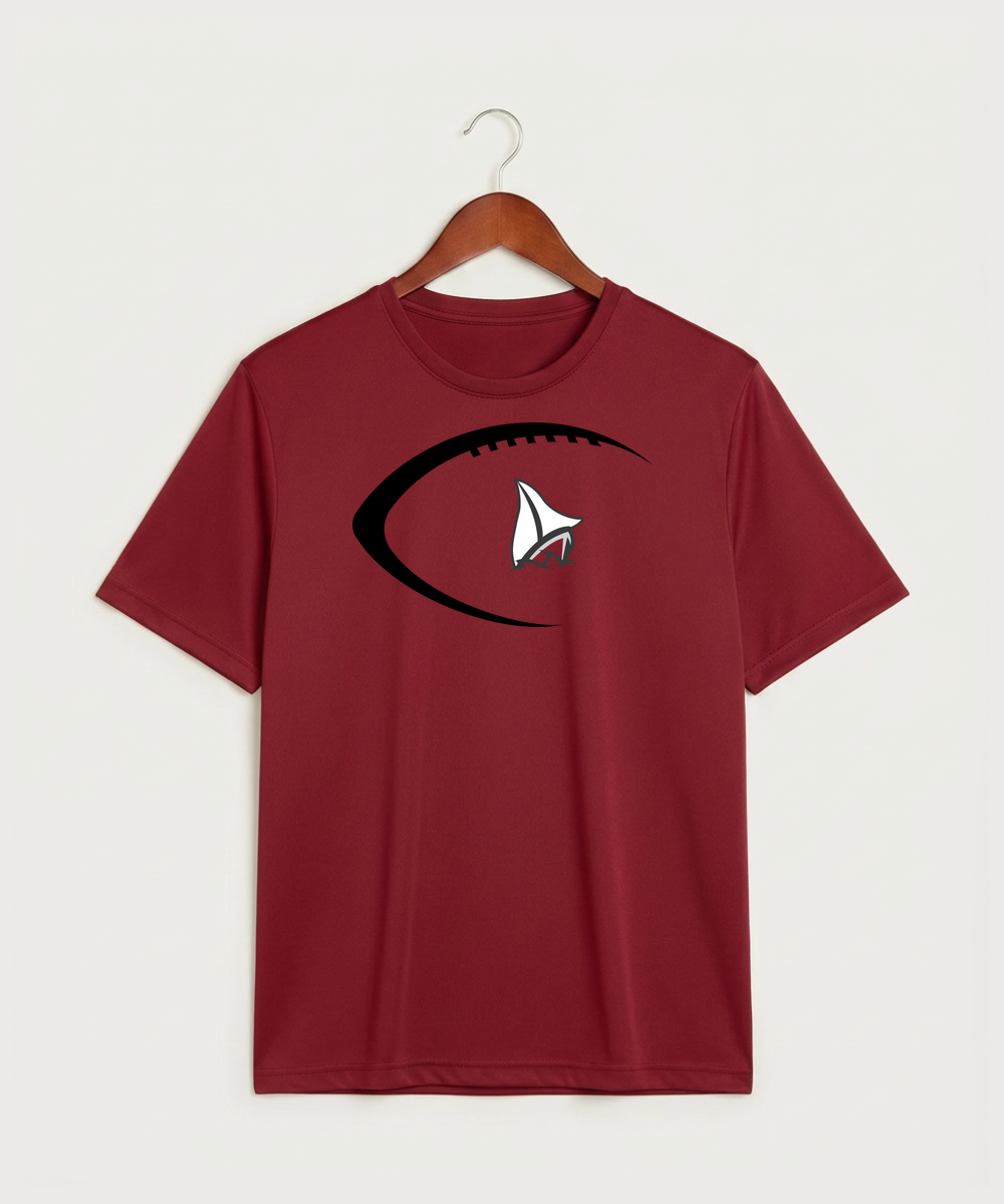 Detroit Lakes Community High School Football (Boys) - Deep Red Sport-Tek PosiCharge Competitor Tee. ST350