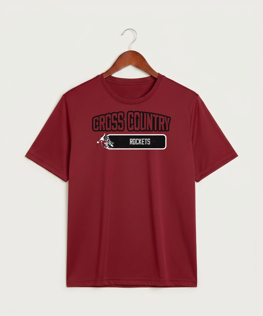 John Marshall High School Cross Country (Coed) - Deep Red Sport-Tek PosiCharge Competitor Tee. ST350