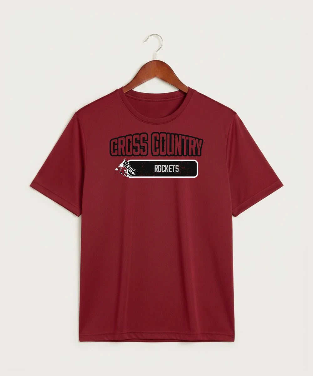 John Marshall High School Cross Country (Coed) - Deep Red Sport-Tek PosiCharge Competitor Tee. ST350