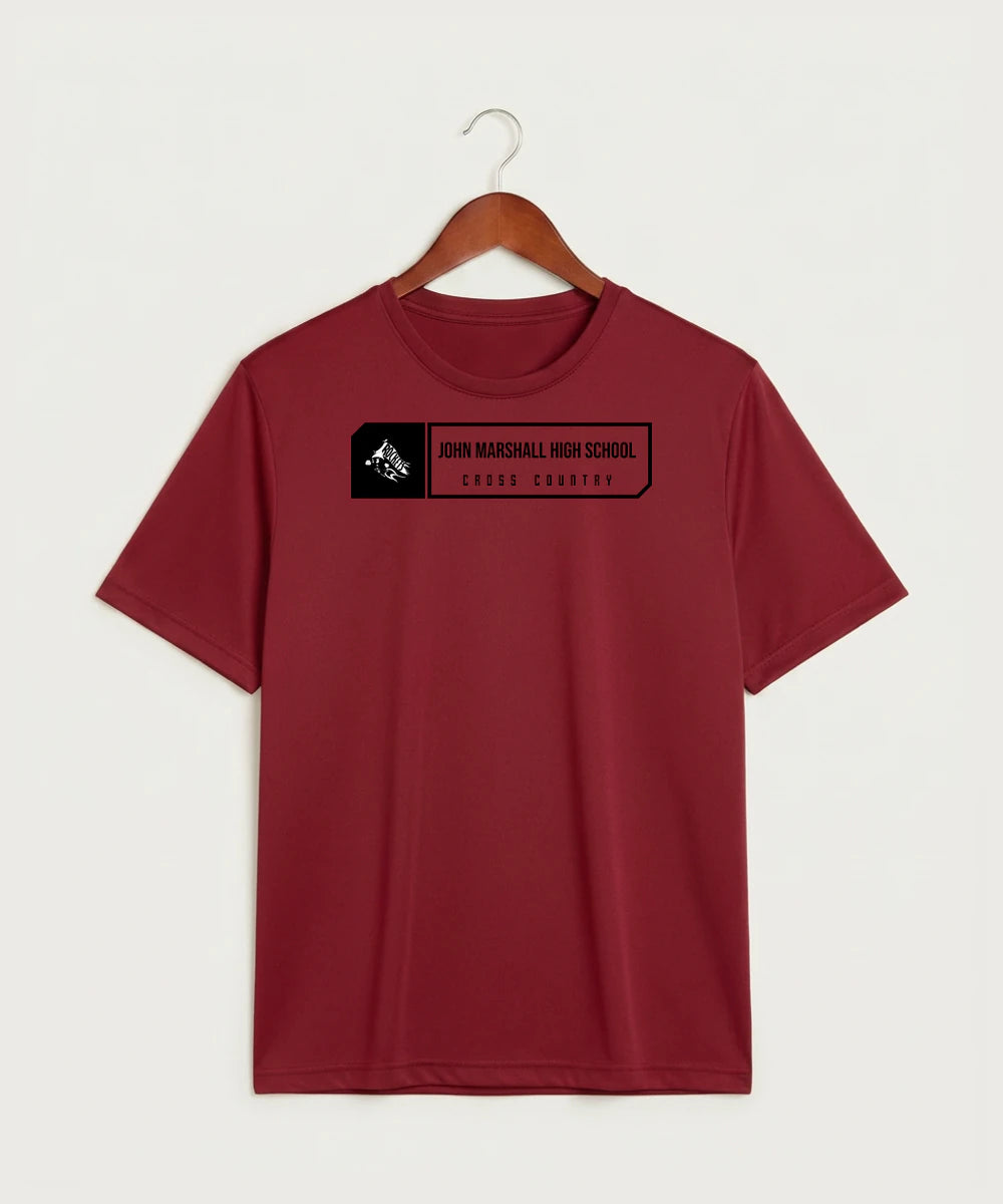 John Marshall High School Cross Country (Coed) - Deep Red Sport-Tek PosiCharge Competitor Tee. ST350