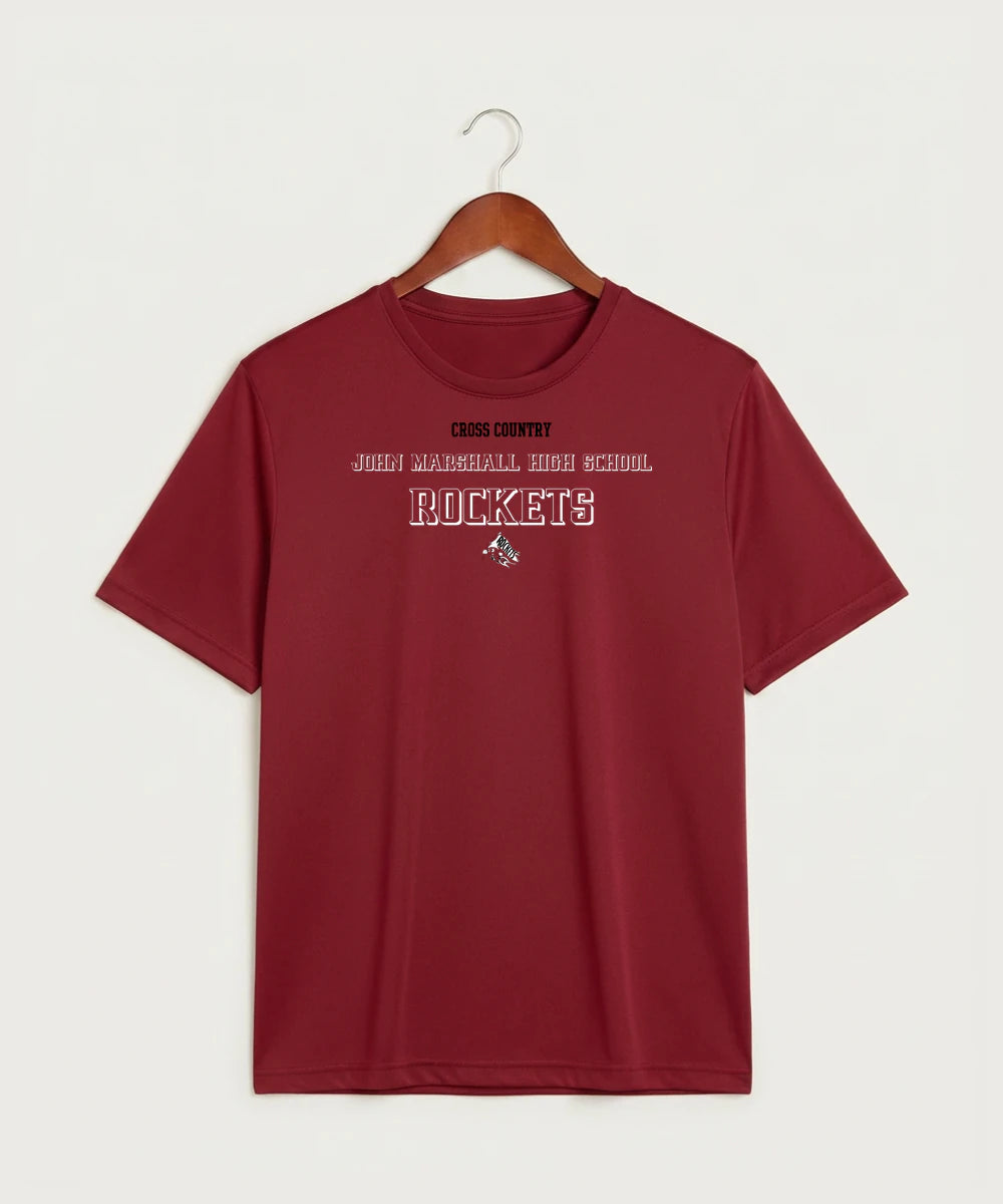 John Marshall High School Cross Country (Coed) - Deep Red Sport-Tek PosiCharge Competitor Tee. ST350