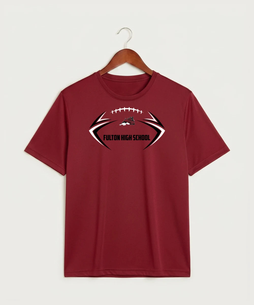 Fulton High School Football (Boys) - Deep Red Sport-Tek PosiCharge Competitor Tee. ST350