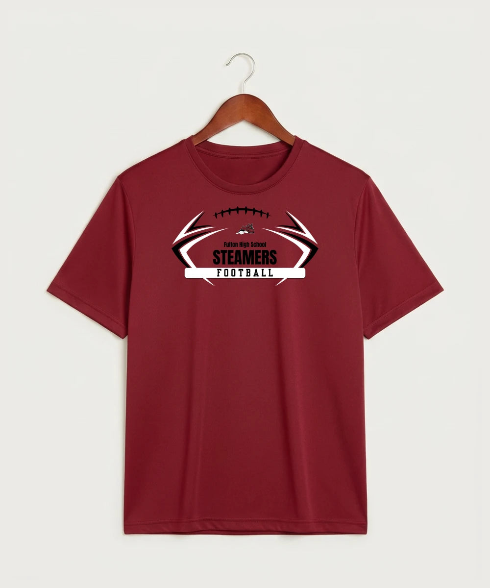 Fulton High School Football (Boys) - Deep Red Sport-Tek PosiCharge Competitor Tee. ST350