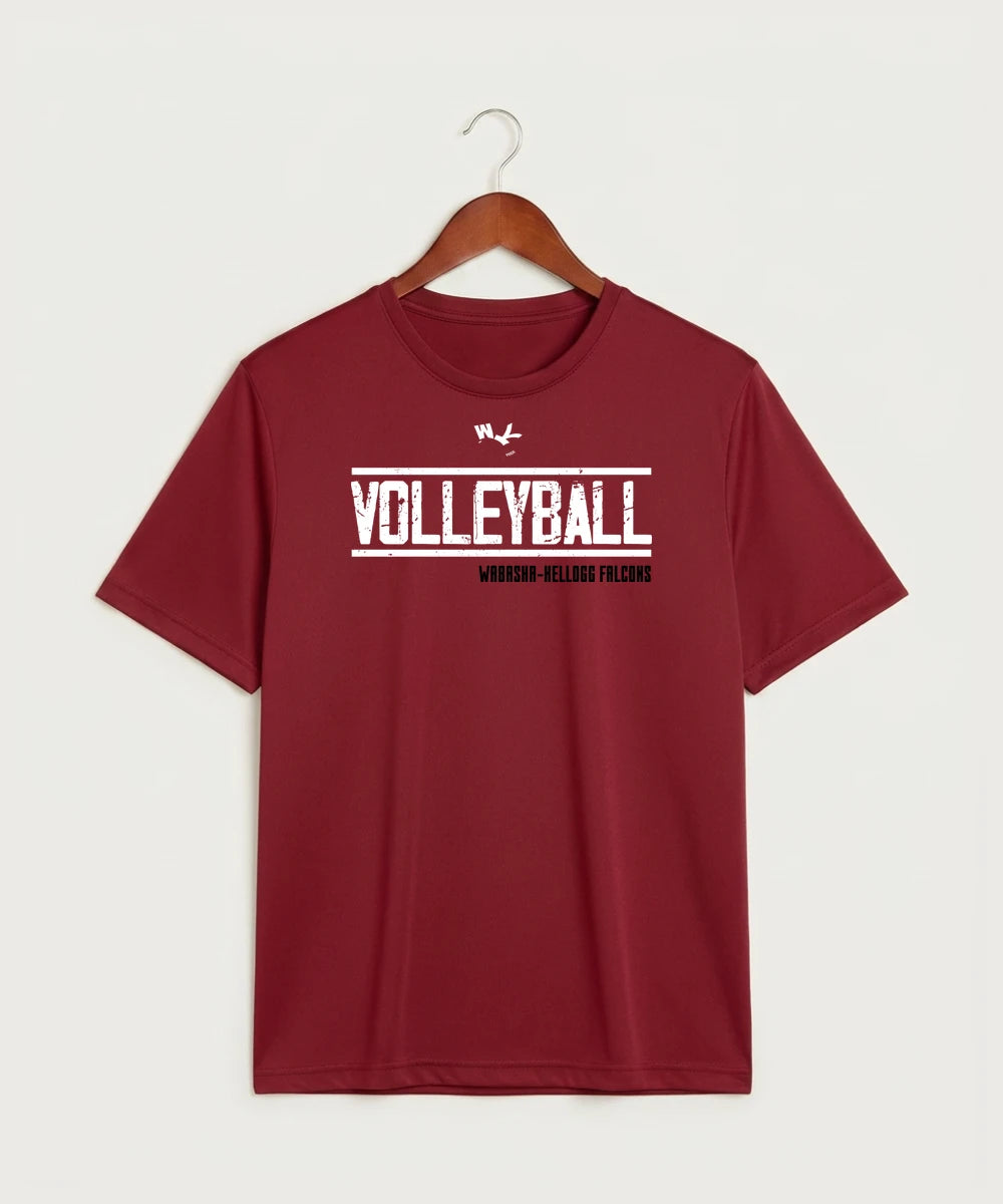 Wabasha Kellogg High School Volleyball (Girls) - Deep Red Sport-Tek PosiCharge Competitor Tee. ST350