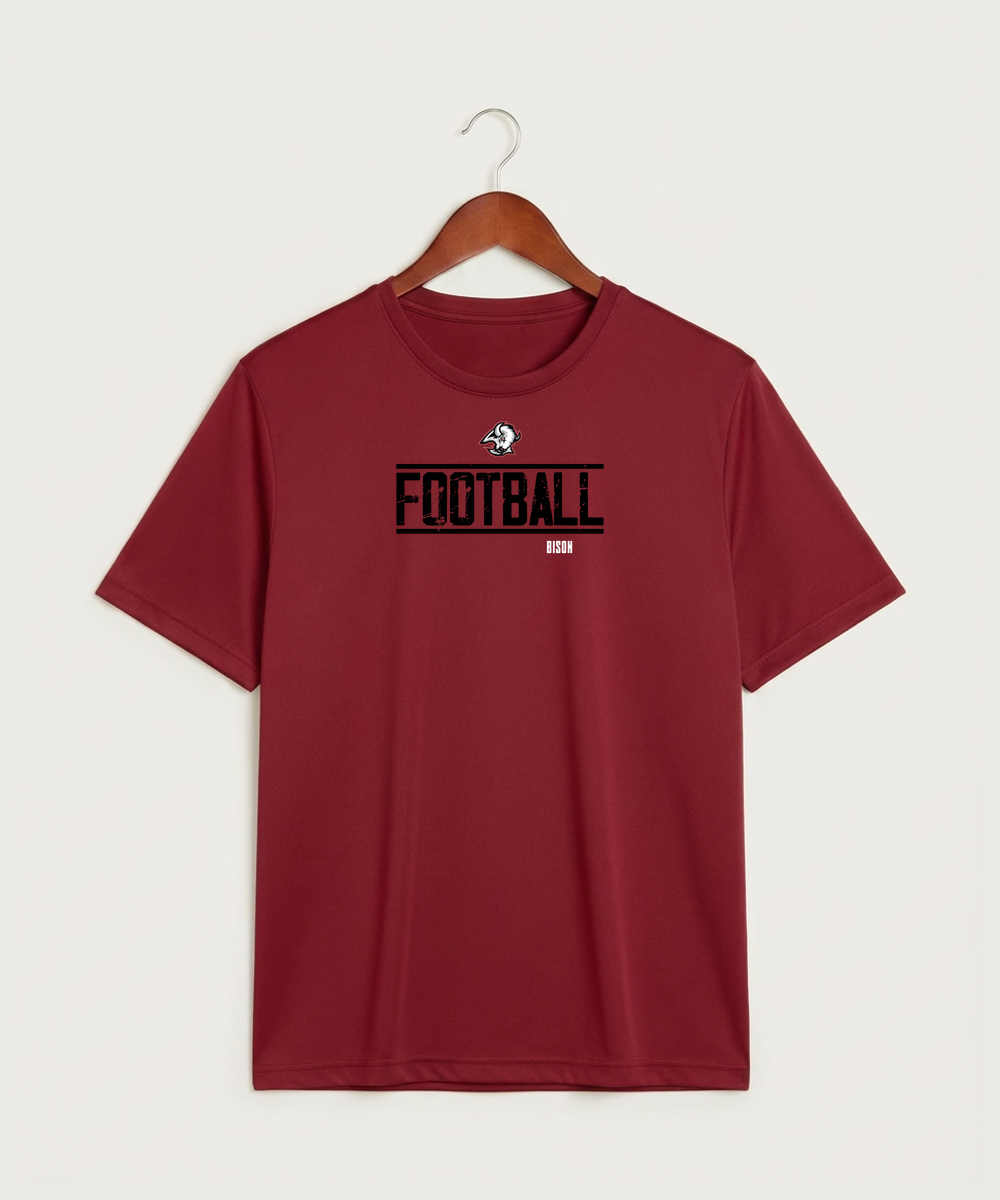 Buffalo High School Football (Boys) - Deep Red Sport-Tek PosiCharge Competitor Tee. ST350