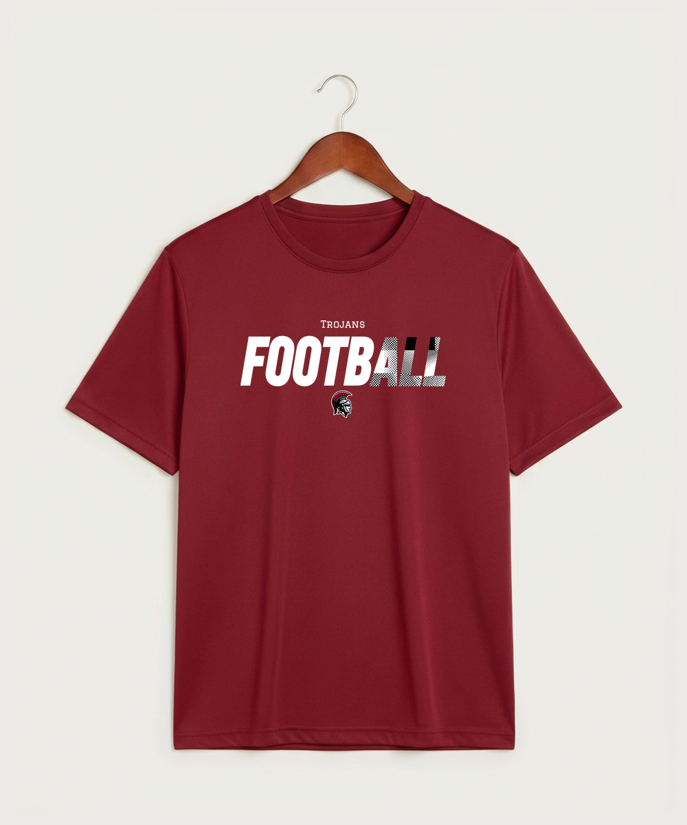 Worthington High School Football (Boys) - Deep Red Sport-Tek PosiCharge Competitor Tee. ST350