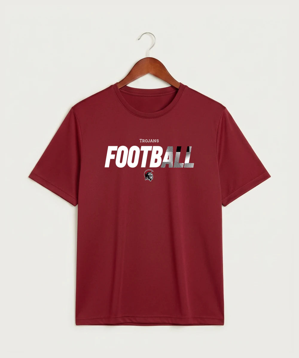 Worthington High School Football (Boys) - Deep Red Sport-Tek PosiCharge Competitor Tee. ST350
