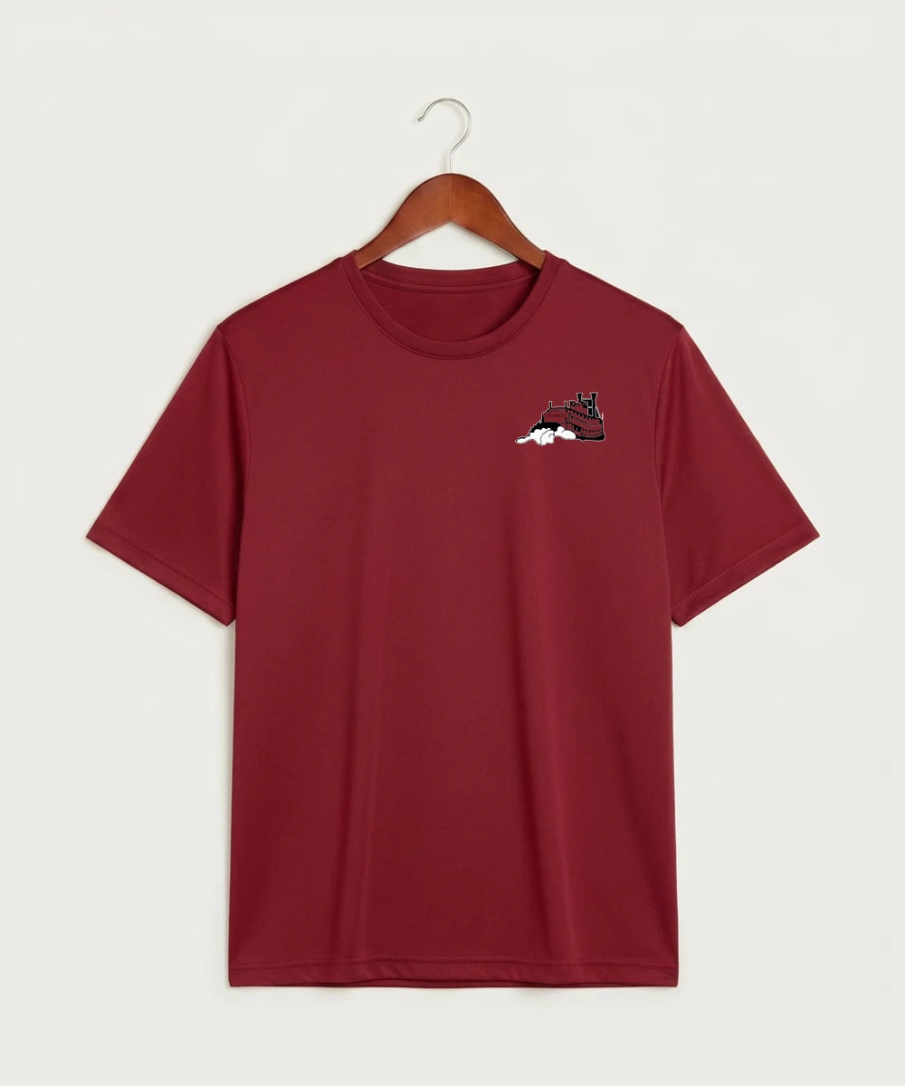 Fulton High School Football (Boys) - Deep Red Sport-Tek PosiCharge Competitor Tee. ST350